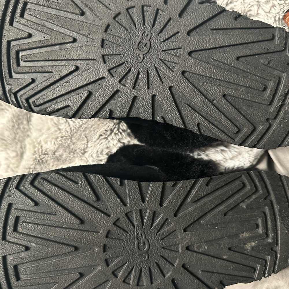 UGG Black Suede Slippers - Picture 4 of 4